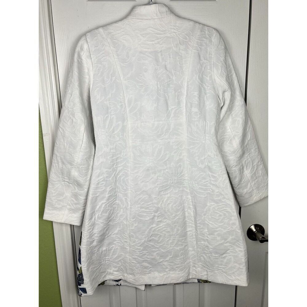 Desigual NWT White Floral Trench Coat Women’s‎ Size 38 EU/4 US - Picture 11 of 12